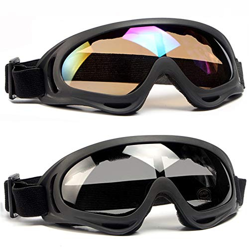 SPOSUNE Motorcycle Goggles Airsoft Goggles, UV400 Protection Dirt Bike Goggles, ATV Goggles Safety Goggles for Men Women