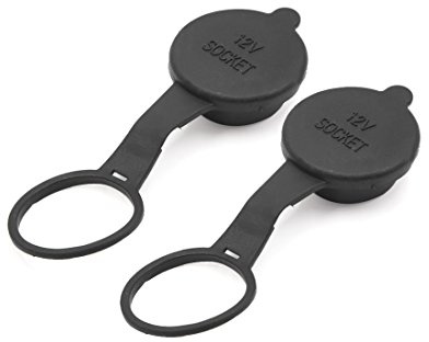 sourcingmap 2pcs Black Car Cigarette Lighter Socket Cover Cap 12V Outlet Lid