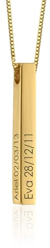 Gravierbare Totem-Namenskette in Silber oder Gold