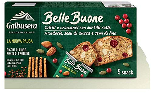 Galbusera Belle Buone - Chanclas con garras rojas de almendras (5 tacos)