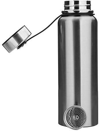 Borraccia da 1,5 l, in acciaio inox, sottovuoto, a tenuta stagna, per attività sportive, corsa, palestra, ciclismo