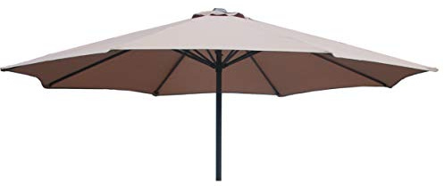 TFS Replacement Parasol Fabric Canopy for Standard, Cantilever & Balcony Parasols (3m 8arm, Taupe)