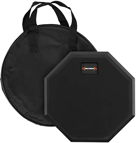 World Rhythm 8 Drum-Übungspad - 8 Inch einseitiges Silent Drum-Pad für Anfänger mit Tragetasche | 8 Übungspad mit Tasche, leise einseitig, ideal für Anfänger & Schlagzeug‑Training zuhause und unterwegs