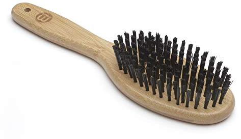 Mikki Brosse en Bambou avec Soies Douces Adaptée aux Pelages Courts à Mi-Longs Grande 1 Unité