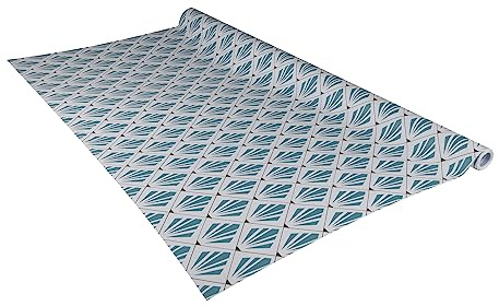 Venilia Möbelfolie selbstklebend, Lindy, 90 cm x 2,6 m, Deco Premium, PVC, langlebig, einfache Entfernung, hitzebeständig, reißfest, 54946