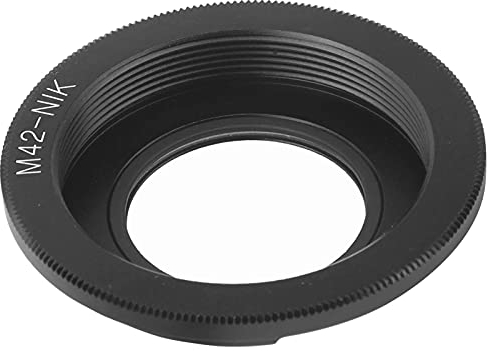 Akozon Objektivhalterungsadapter M42 - AI Objektivadapter für M42 Schraubobjektiv für AI Mount Kameragehäuse Legiertes optisches Glas