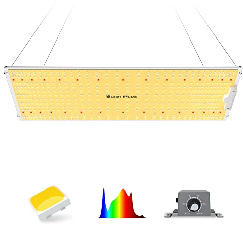 BLOOM PLUS XP2500 Dimmbare LED Pflanzenlampe - Vollspektrum Grow Light für Zimmerpflanzen, Aussaat, Gemüsestadium und Blüte - Mit 534 Samsung LM301B Dioden