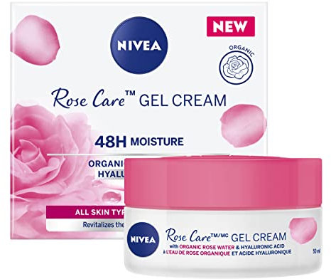 NIVEA Rose Care Gel Cream for Dry Skin, 50ml