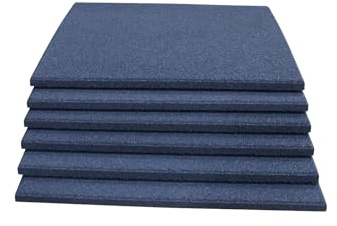 6x Fallschutzmatten 50x50x4cm Grau Fitnessmatte Bodenmatte Sportmatte Yoga Turnplatte Indoor Workout