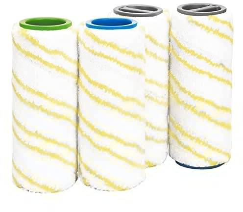 Set di 4 rulli compatibili con Karcher FC5 FC7 FC3 FC3D Rulli di Ricambio for lavapavimenti elettrici (Color : Yellow)