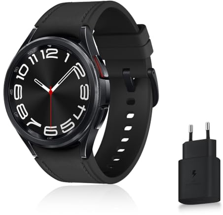 Samsung Galaxy Watch6 Classic Montre Connectée avec Chargeur, Suivi de Santé, Suivi Sportif, Charge rapide, Bluetooth, 43mm, Noir, Exclusivité Amazon Version FR