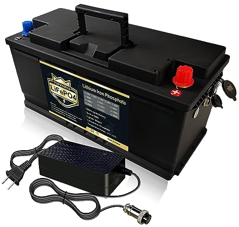 PUPVWMHB 12V 100Ah LiFePO4 Lithium-Akku, Tiefzyklus 12V Lithium-Batterie mit integriertem 100A-BMS, 100Ah LiFePO4-Batterie geeignet für Trolling-Motor Akku, Solarbatterien, Wohnmobilen, Camping