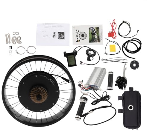 GramStudio 20 Zoll Schnee Fahrrad Umbausatz, 48V 1500W E-Bike Umbausatz, Nabenmotor Fahrrad Vorderrad, Five-Speed, LCD Function, 520 RPM, 55N. M, 50km/h