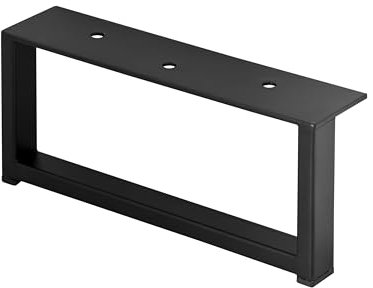 woplus Rechteckige Möbelfüße | Möbelbein, Schrankfuß & Sofafuß – Schwarz Matt, H: 87 mm, B: 200 mm (Schwarz Matt 1 STK.)