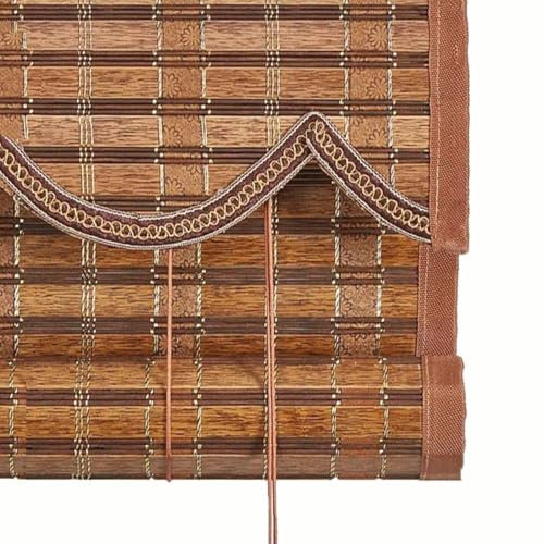 Bambusrollo für Fenster Blickdicht Bambus Rollo 80% Sonnenschutz Bambus Raffrollo Holzrollo für Innen Terrass Balkon 80cm 90cm 105cm 120cm 150cm 165cm