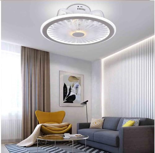 Gziztx 50CM Ceiling Fan with Remote Control - Silent, Stepless Dimmable Light 3000-6000K (3 Colors), 6 Speeds for Bedroom, Kids Room, and Living Room