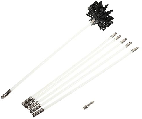 QUMIIRITY Professionelle Kaminbürste Nylon Mit Flexiblen Stangen Rohrreinigungsset Für Effiziente Schornsteinreinigung Und Ofenrohrpflege Antihaftend Langlebig Flammenschutzfördernd