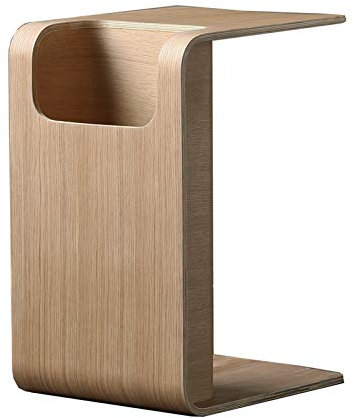 Beistelltisch aus massiver Eiche Modern Wohnzimmermöbel Sofatisch Beistelltisch mit Ablageablage 45 x 35 x 60 cm