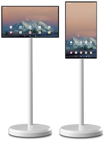 BDJSN 21.5 Inch Portable Smart Screen Monitor, 1080P Rotatable 10-point Touch Screen with 8MP Camera, 4+64G, Android 12, Built-in Battery(6-8H), Bluetooth&WIFI, Built-in Speaker