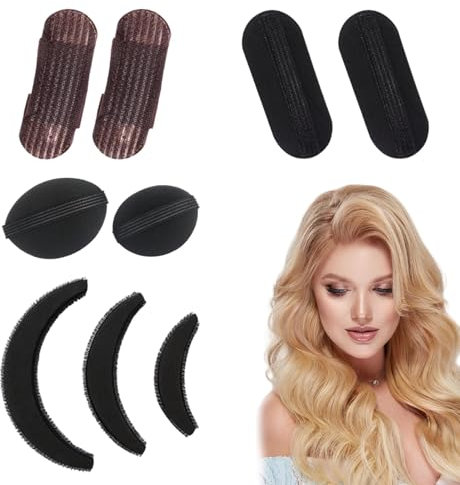 Juego de 9 esponjas para el cabello, 9 unidades, clip para el pelo, herramienta de peinado, accesorios para el cabello, almohadillas para el cabello, para mujeres y niñas