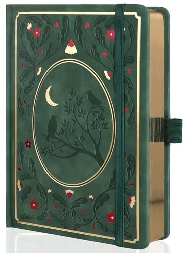 TIEFOSSI Carnets à pois, carnets à pois à couverture rigide A5 pour femmes qui écrivent, papier épais 160 g/m², 190 pages numérotées, pour l'organisation d'un agenda