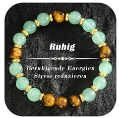 KENIY Naturstein Armband Damen 8mm Runde Edelsteine Armband Damen Elastischen Kristall Frauen Herren Spirituelle Chakra Schmuck Geschenke für Frauen