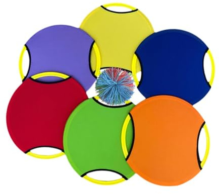 perfk Trampolin -Paddel -Ball -Spiel Wurf und Fang Spiel Outdoor Sports sensorische Trainingsausrüstung für Camping Garten Rasenfreunde