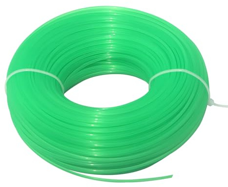 SUKITMISO Nylon Mähfaden Trimmerfaden 2,0 mm x 100 m Mähfaden Trimmerschnur Rasentrimmerspulen für Rasentrimmer