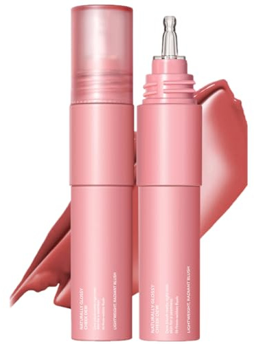 KARLOR Flytande blus-pinne, flytande rouge stick matta flytande rouge ros rosa rosa flytande blus för cheeks hållbara transparenta blusar för kinder (03#Shy Rose)