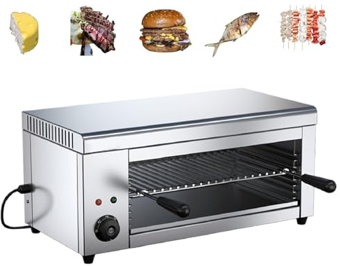 TBANVOO 2000W Wall-mounted Cheese Melter Toaster Salamander Broiler, Countertop Grill Raclette Cheese Melter Electric 122-572°F Cheesemelter Broiler for Melt Cheese Sandwiches Steaks