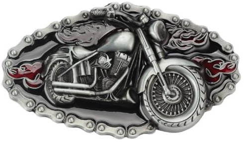 Fachoice Motorrad-Biker-Gürtelschnalle für Männer Punk-Motorrad-Gürtelschnalle Felsen-Cowboy Western Schmuck fur Herren