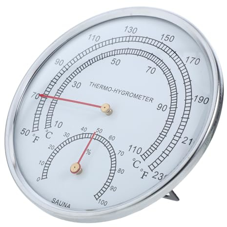 GARIOUANS Termómetro Sauna Higrómetro con Pantalla Grande para Medición Temperatura y Humedad Accesorio Fiable para Equipos de Sauna