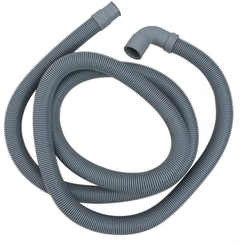 Jonikuper Tuyau de vidange flexible pour machine à laver / 0,5/2 m pour sortie de déchets de lave-vaisselle en polypropylène compatible avec sortie de 20 à 21 mm et coude de 22 à 23 mm (2 m)