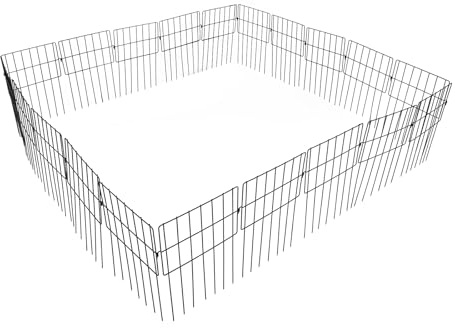 RjcdOPL Clôture de Jardin Métallique, Lot de 30 Panneaux 33 × 43 cm, Bordure de Barrière Extérieur d'animaux, Parterre de Fleurs, Idéale pour Cour, Terrasse, Pelouse et Potager