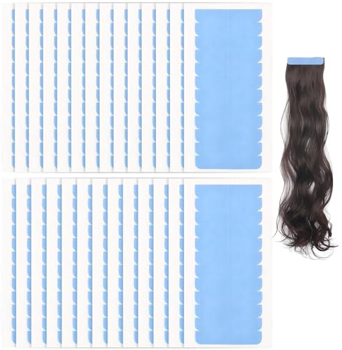 324 Piezas Cinta Adhesiva Para El Cabello Cinta Para Extensiones De Cabello Natural Invisible Fuerte Adhesión Resistente Al Agua Adecuado Uso Diario Salones De Peluquería Y Peinados Especiales (Azul)