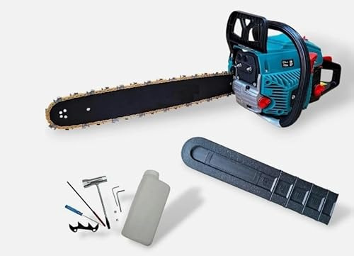 21 SHOP® MOTOSEGA A SCOPPIO 68CC 2 TEMPI PROFESSIONALE CON BARRA LAMA DA 50cm POTENTE TAGLIO POTATURA ALBERI LEGNA E GIARDINAGGIO FAI DA TE