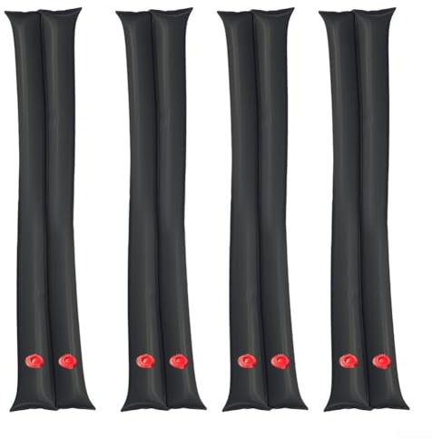 Valixirant Robuste PVC-Pooltaschen, 240 cm, Reihenschlauch, winddicht, Winter-Poolzubehör, 2 Stück oder 4 Stück, schwarz (4 Stück)