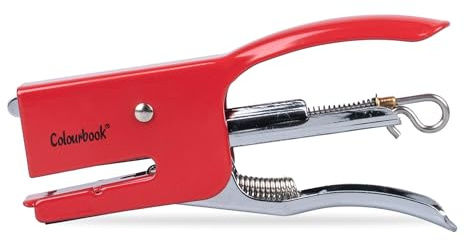 Colourbook Mini Cucitrice Passo 10, Spillatrice Tascabile Per Astuccio Scuola Ufficio Università, Pinzatrice Portatile Per Carta E Documenti, Formato Compatto Da Borsa (Rosso)