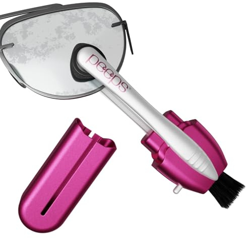 CarbonKlean Peeps Eyeglass Lens Cleaner - Efficient and Durable Carbon Microfiber Technology - Exclusively Used by NASA - 500 Uses (Soft Touch Pink)