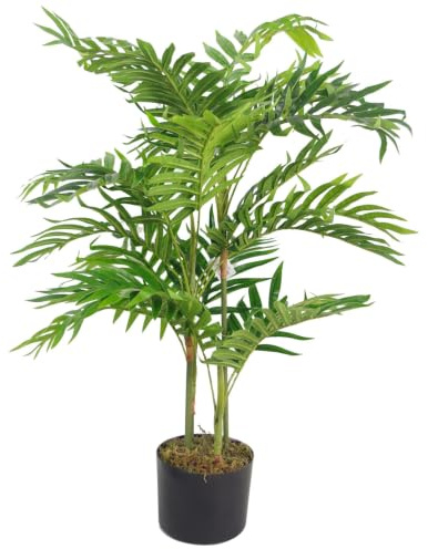 Leaf Künstliche Mini-Palme, 80 cm, mit Topf, 60 cm Große Handfläche