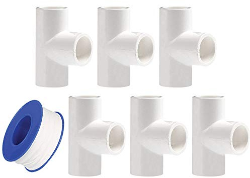 YOFASEN PVC Rohr und Rohrverbinder 32mm - 3 Weg T-Stück Verbindungsstück Kappen Fittings für Installations Wasserrohr