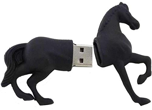 EASTBULL Clé USB fantaisie cheval noir 64 Go