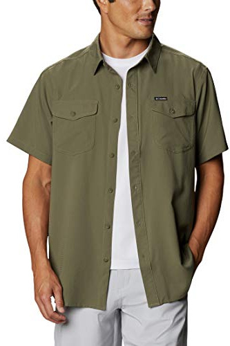 Columbia Utilizer II, Camicia a Maniche Corte Tinta Unita, Uomo