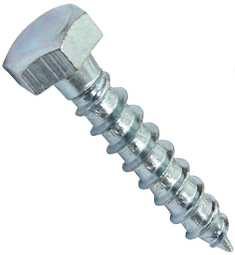 AERZETIX - Lot de 50 - Tirefond Vis à Bois M8x30mm - à Tête Hexagonale 6 Pans - DIN571 - en Acier Zingué - Assemblage Fixation Charpente Ossature Contreplaqués Agglomérés