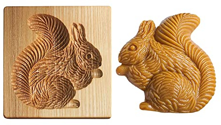 Timbri per biscotti in legno, 3D Set di Stampi Biscotti, per biscotti, cioccolato, stampini in rilievo, decorazione per torte (H)