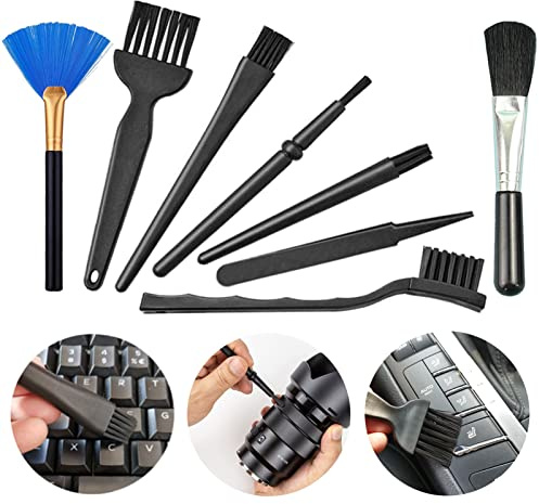 8 en 1 Pinceau Antistatique Brosse Antistatique Kit Nettoyage PC Pinceaux de Clavier Kit de Brosses à Clavier Pinceaux de Dépoussiérage pour Ordinateur Clavier Téléphone Tablette PCB