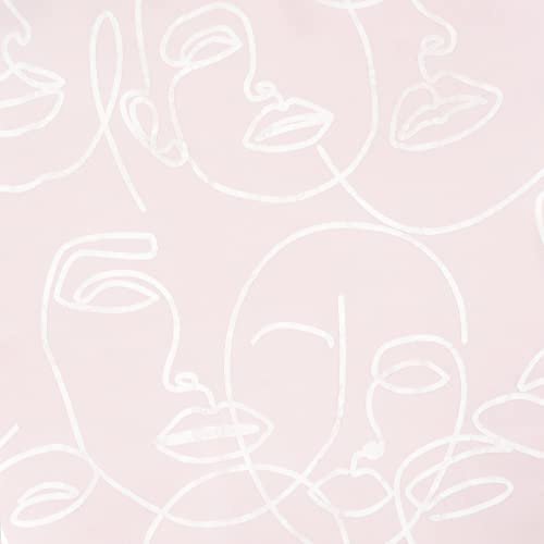 RAVALI Linear Faces Abstract Quality Wallpaper (Blush)