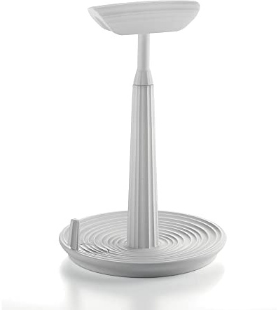 Guzzini - Eco-Kitchen, STOP&TEAR, Portarotolo Universale da Cucina in Plastica Riciclata - Grigio Tortora, Ø 17 x h26 cm - 18020133