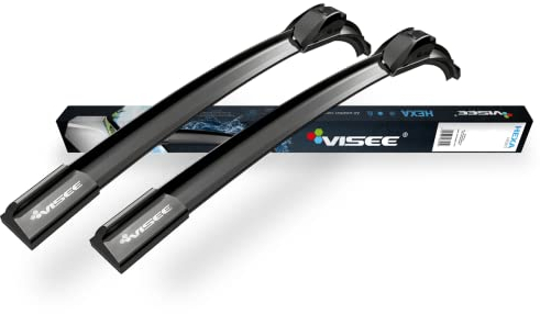 VISEE Komplette Scheibenwischer vorne kompatibel mit Dacia Sandero II 01.2013-2020 - Länge: 550/500 mm