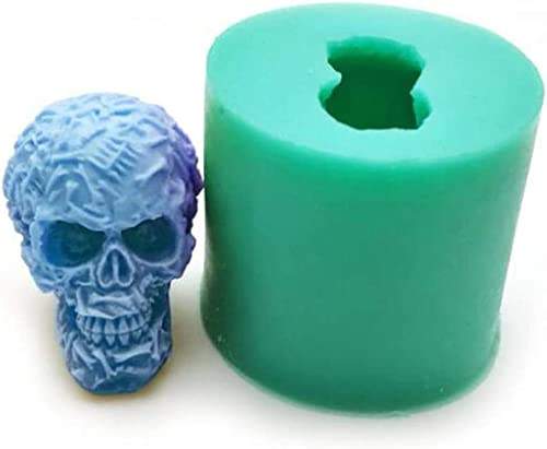 3D-Totenkopf-Silikonform, Totenkopf, Kerzenformen, Wachs, Aromatherapie, Seife, Schokolade, Fondant, Pudding, Kuchen, Süßigkeiten, Backform, Muffin, Gelee, Eiswürfel, Kuchendekoration, Werkzeug, DIY